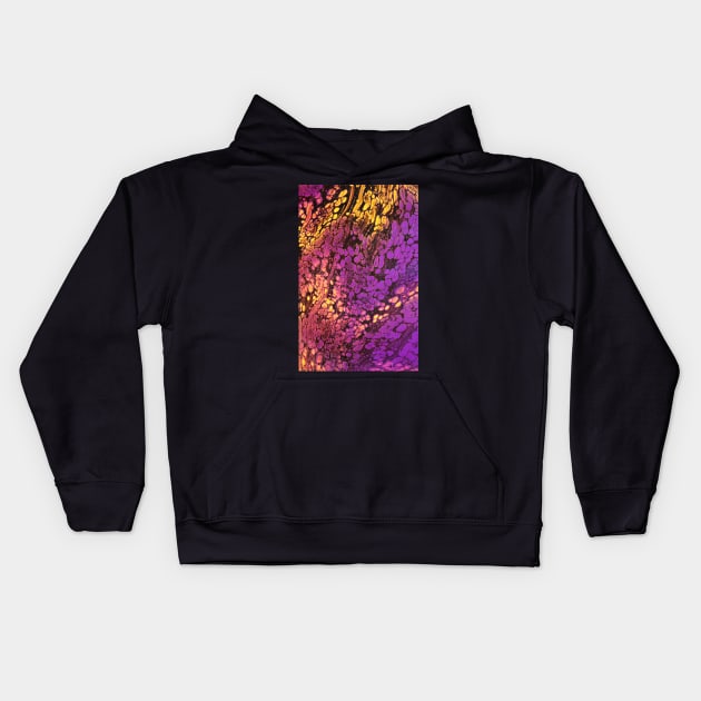 Purple Haze Fluid Art Kids Hoodie by Stacey-Design